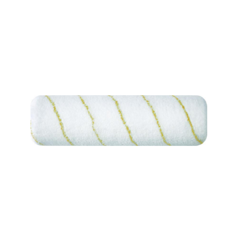 Capa de rolo de microfibra tecida com listra amarela