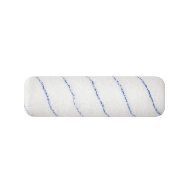 Capa de rolo de microfibra tecida com listra azul